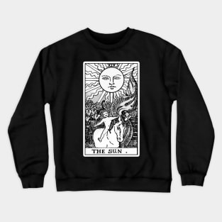 XIX. The Sun Tarot Card | Black and White Crewneck Sweatshirt